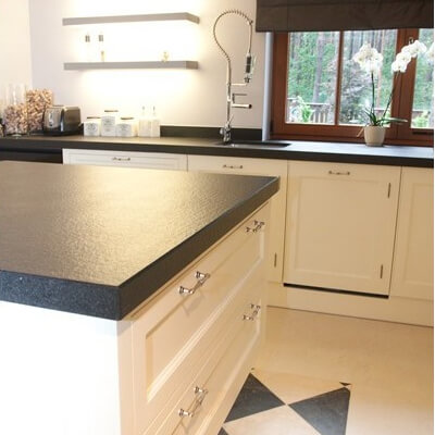 Silestone Composite Tebas Black Kitchen Worktop, Uxbridge UB10