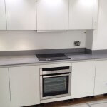 Grey Composite Kitchen Worktop and Upstand, London Chelsea, SW